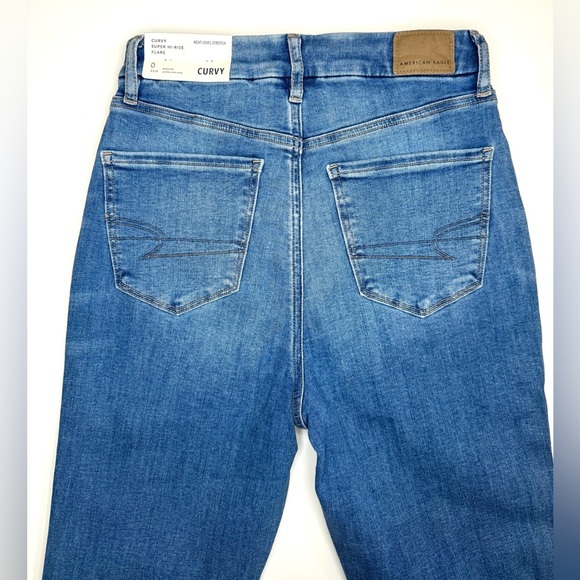 American Eagle Women’s Curvy Super Hi-Rise Flare Jeans Size- 25 ( New with Tags - Picture 8 of 11